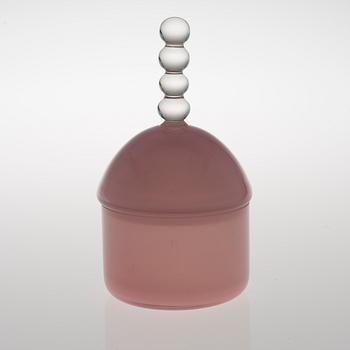 NANNY STILL, BONBONJÄR, glas, "Tzarina", Riihimäen Lasi 1960-tal.