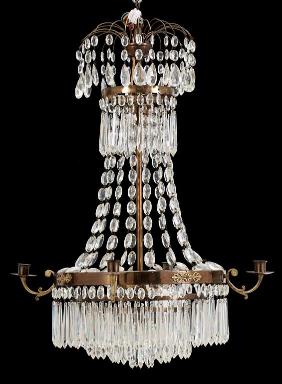 LJUSKRONA, empirestil, 1900-tal. Höjd ca 70cm.