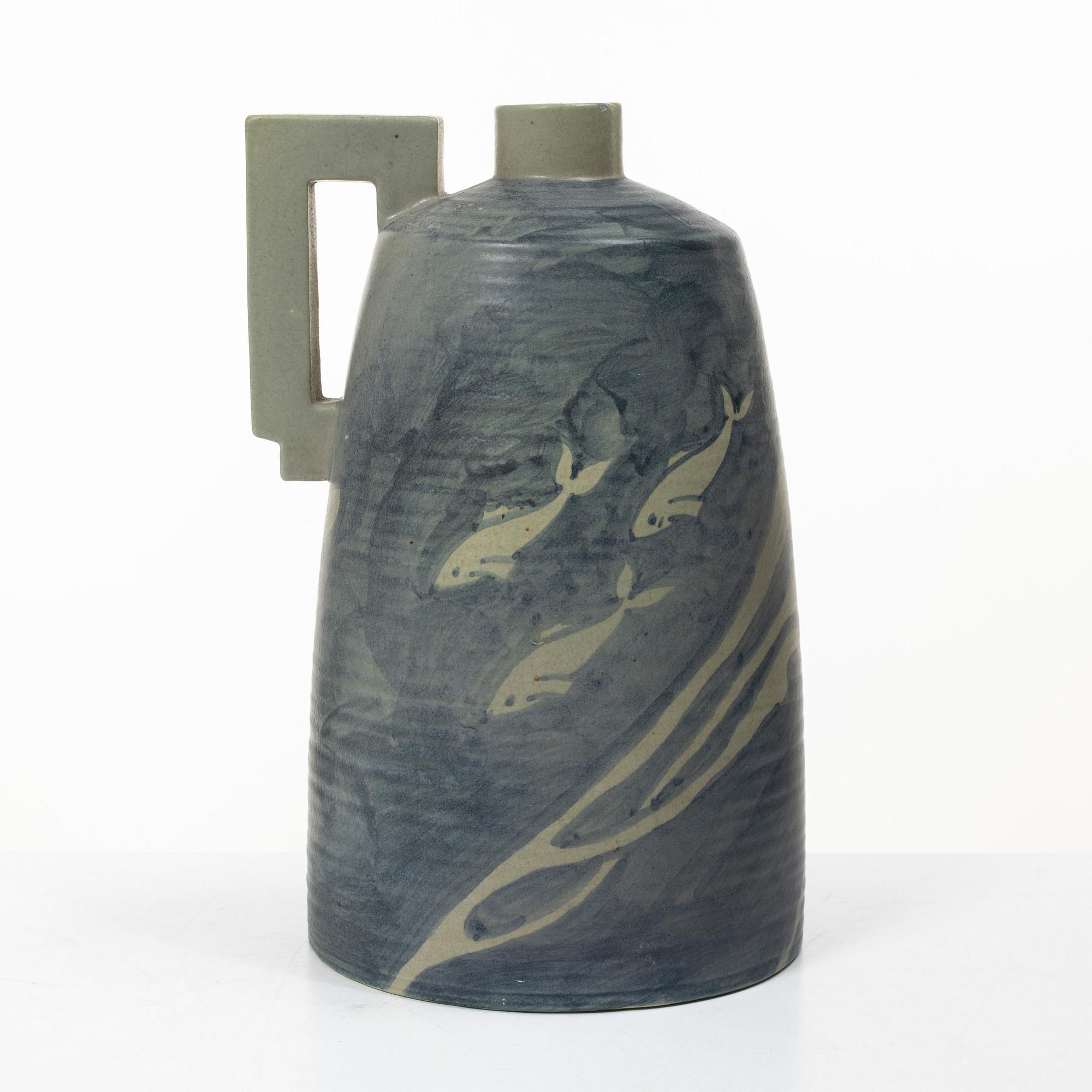 Åke Holm, Jug, stoneware, Höganäs.