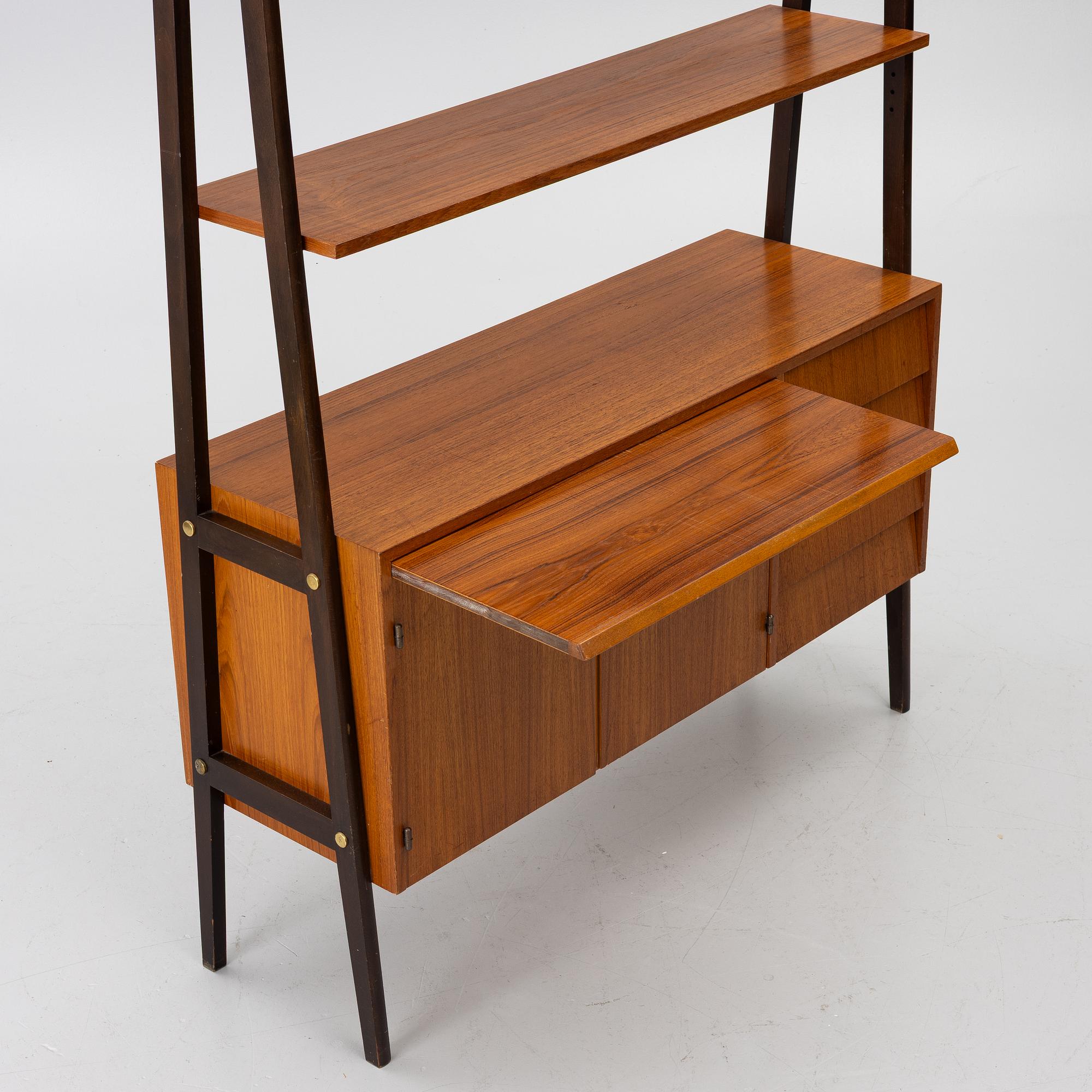 A teak bookshelf, 1960s.