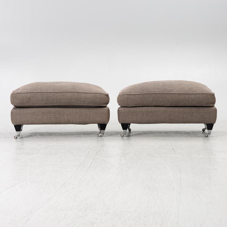 Fåtöljer med fotpallar, ett par, JIO möbler.