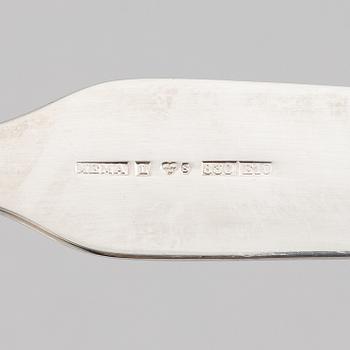 A set of eleven silver spoons, MEMA, Lidköping  1971-1981.