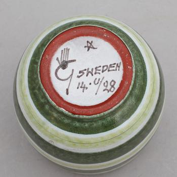 SKÅL, fajans, Stig Lindberg, Gustavsberg.