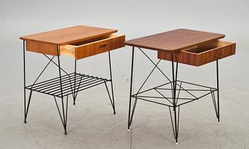 SÄNGBORD, 2 st, 1900-talets andra hälft.