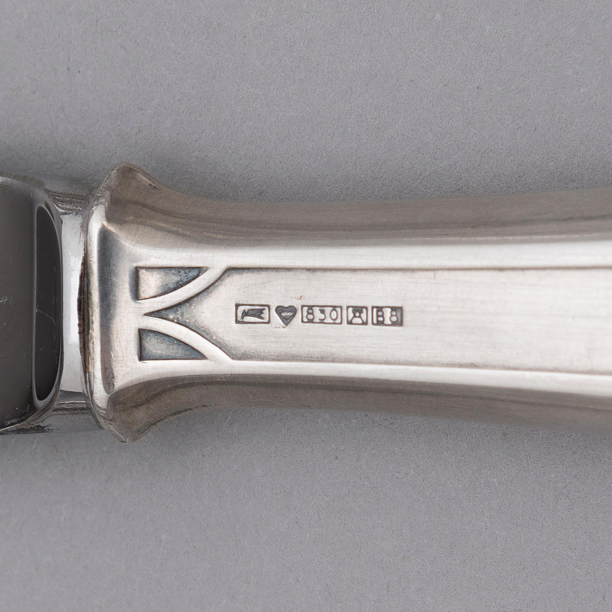 A 131-piece set of 'Suomi' silver cutlery, Suomen Kultaseppä oy/ Kultateollisuus oy, Turku 1927-1991.