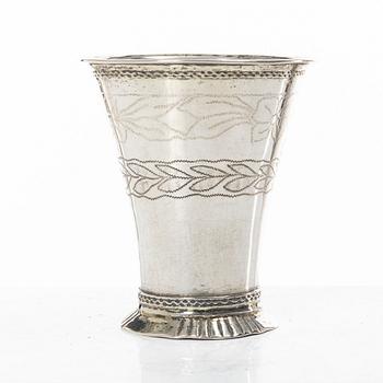 A Swedish silver beaker, mark of Johan Leffler, Falun 1777.
