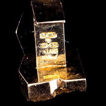 MANSCHETTKNAPPAR, 14K guld, Björn Weckström Lapponia 1971. Vikt 14,2 g.
