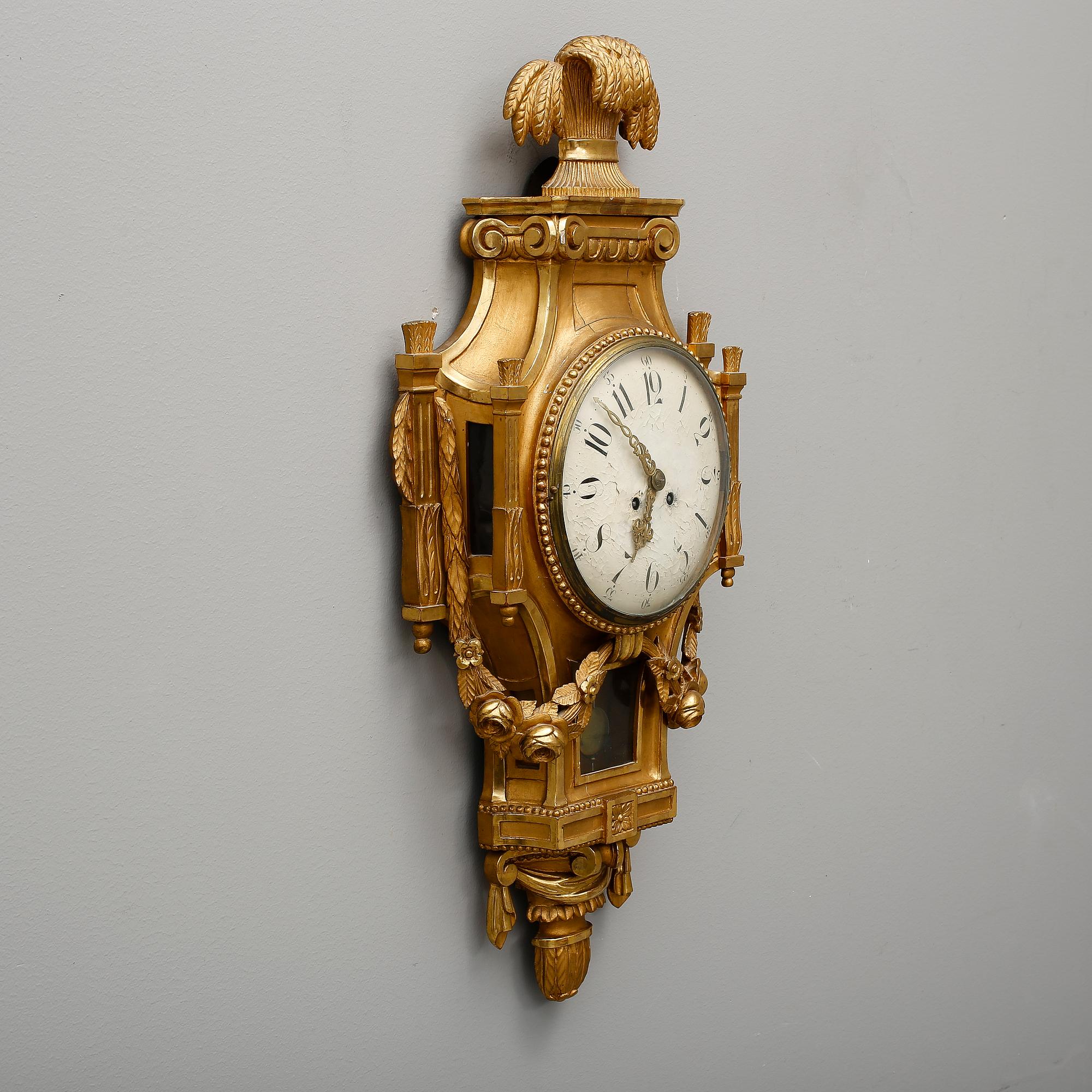 VÄGGPENDYL, gustaviansk stil, omkring sekelskiftet 1900.