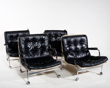 FÅTÖLJER, 4 st, "Karin", Bruno Mathsson.