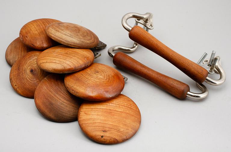 DÖRRHANDTAG, 10 st (8+2), Teka Alingsås, 1900-talets mitt.