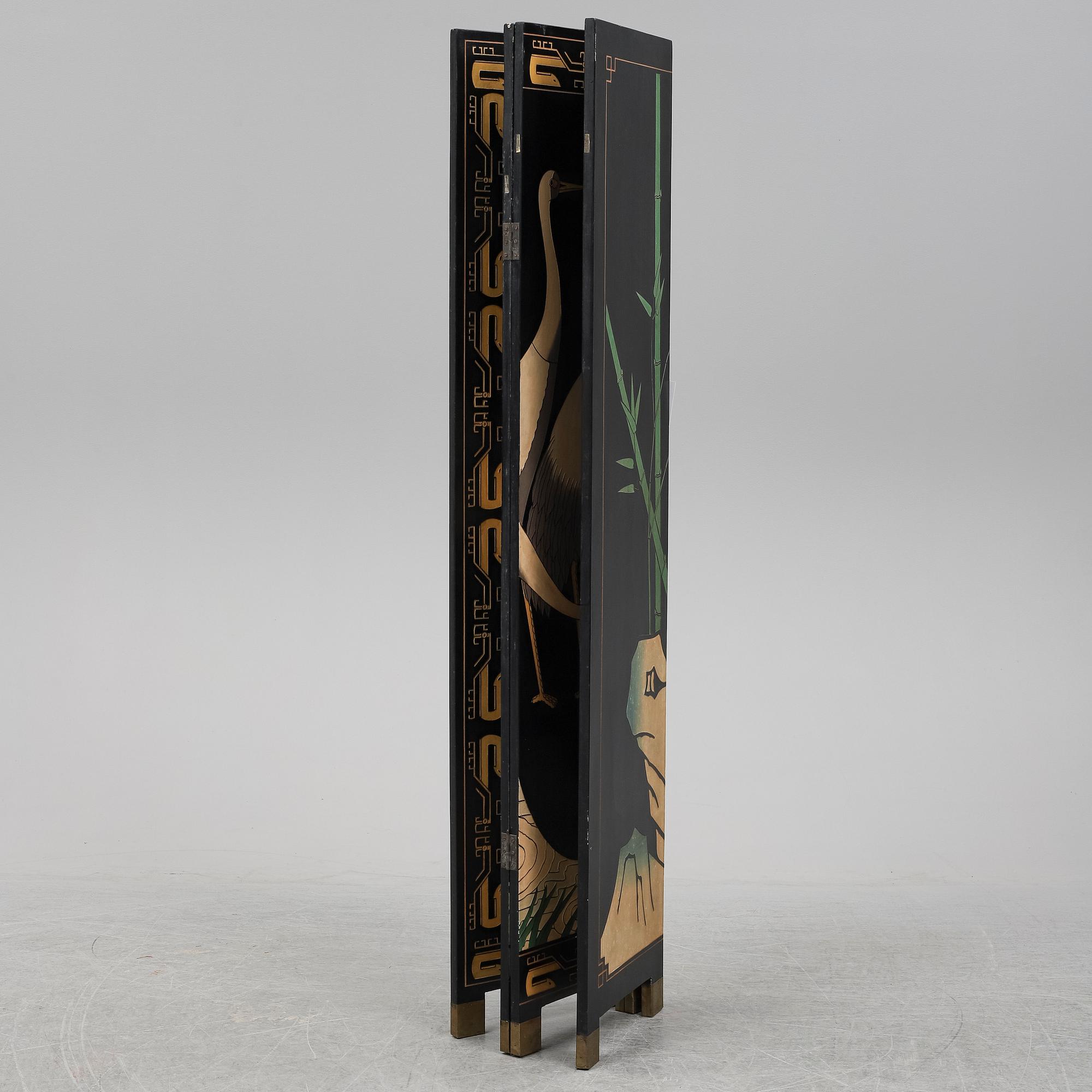 A Japanese folding screen, second half of the 20th century.
