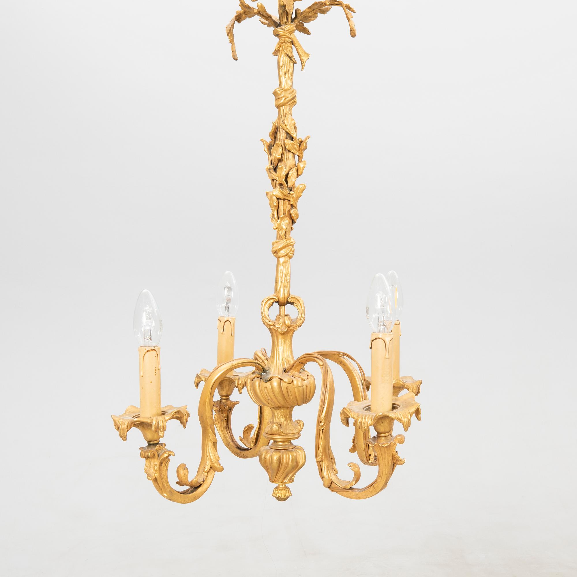 Chandelier in Rococo style, early 20th century.