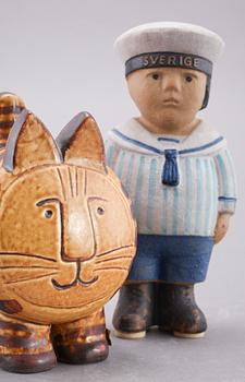 FIGURINER, 2 st, stengods, Lisa Larson, Gustavsberg.