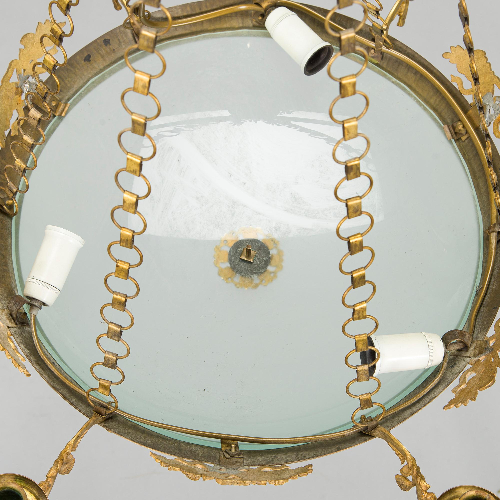 Ceiling lamp, Empire style, latter half of 19th century.