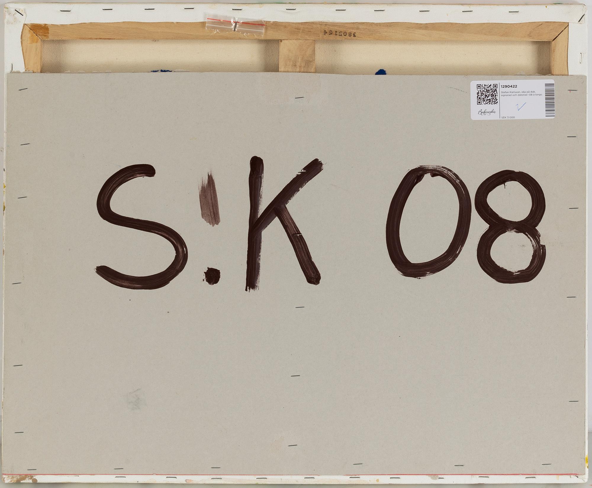 Stefan Karlsson, oil on canvas, signed verso.