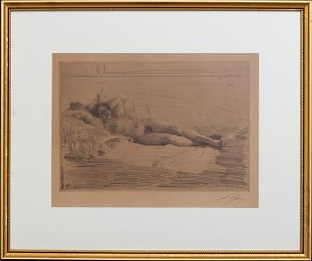 Anders Zorn, etsning, 1913-14, signerad.