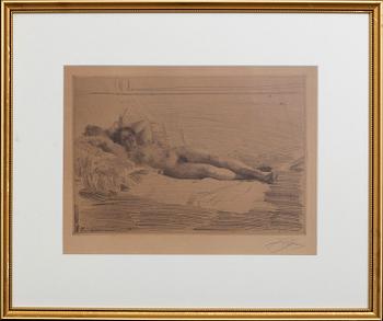 Anders Zorn, a signed etching from 1913-14.