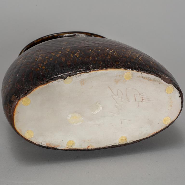 A Stig Lindberg stoneware vase, Gustavsberg studio.