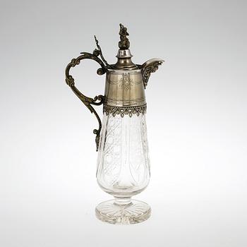 VINKANNA, glas och nysilver, 1800-talets slut.