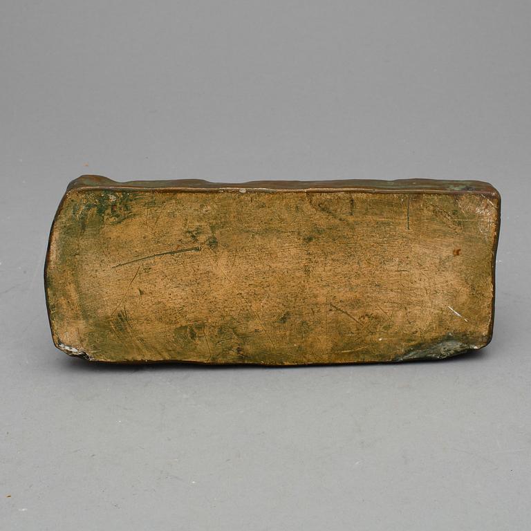 CARL ELDH, skulptur, bronspatinerad gips, signerad.