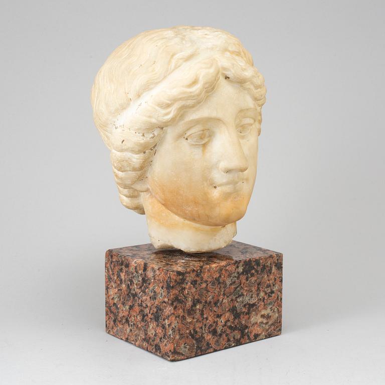 A 20th century marble bust.