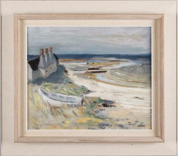 GUSTAF ADOLF FAHLE, olja på pannå, signerad.