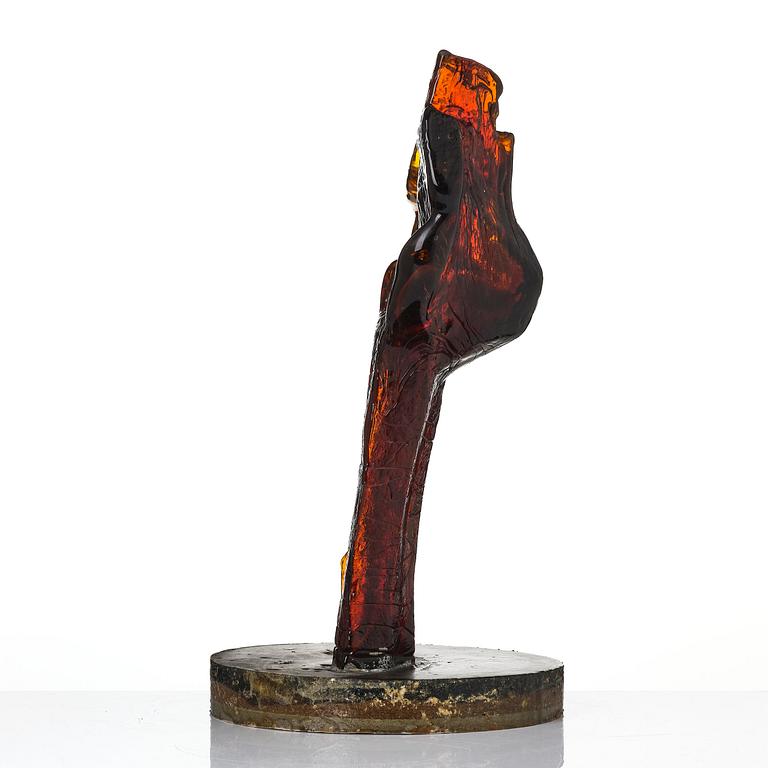 Edvin Öhrström, a cast glass sculpture, Lindshammar Glassworks, 1975.