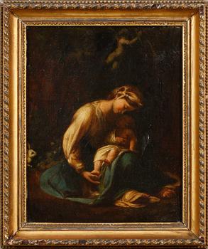 OKÄND KONSTNÄR, olja på duk, osignerad, 1800-tal.