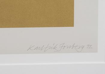 KARL-ERIK FORSBERG, färglitografi, signerad o numrerad 72/150, daterad -92.