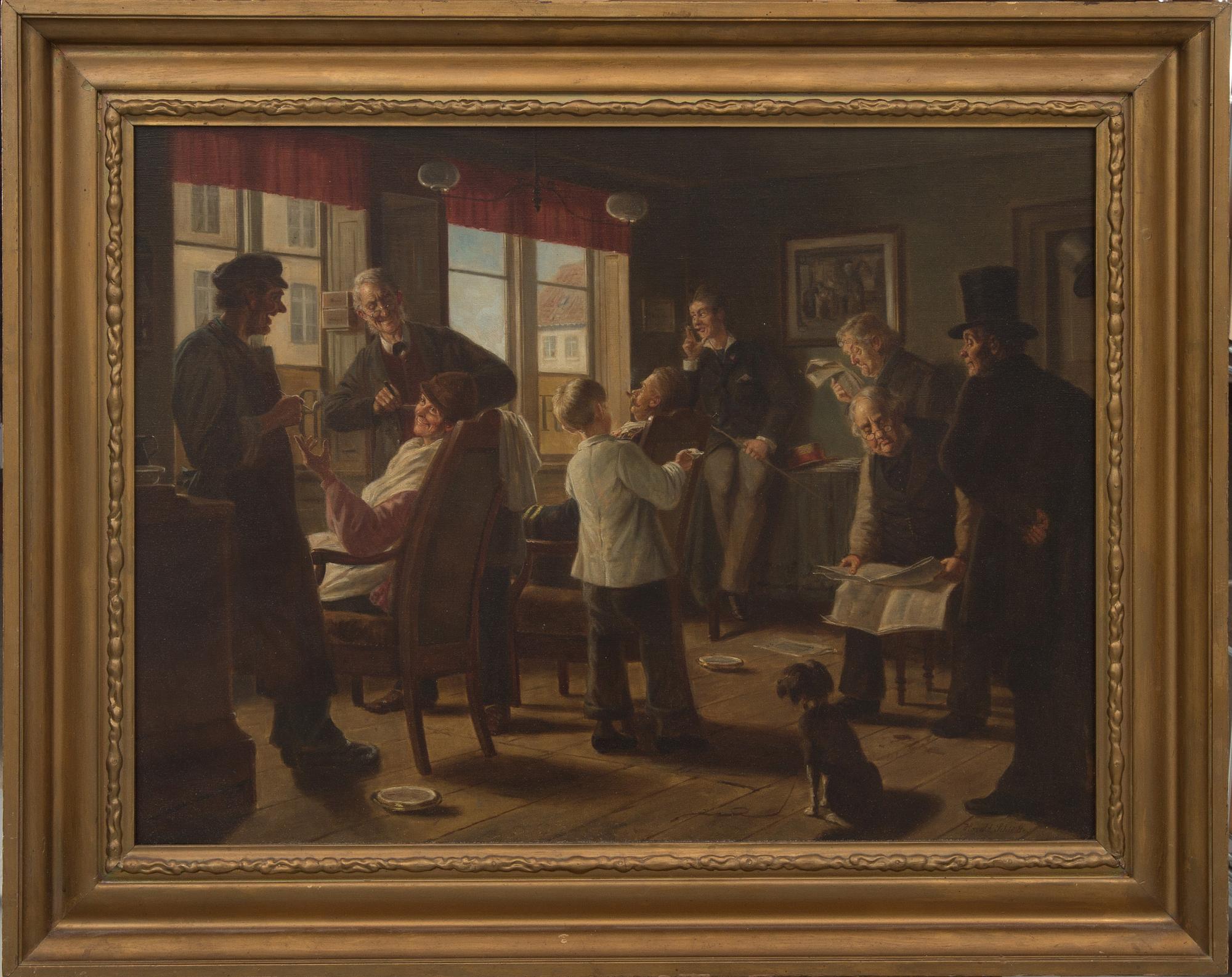 VALDEMAR HARALD IMMANUEL SCHIÖDTE, olja på duk. Signerad.