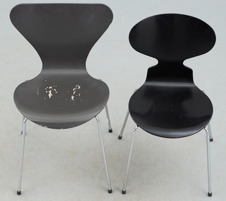 STOLAR, 2 st, "Myran" resp "Sjuan", Arne Jacobsen, Fritz Hansen.