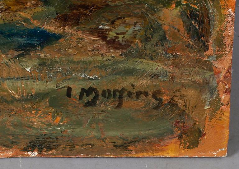 IVAR MORSING olja på duk, uppklistrad på pannå, signerad.