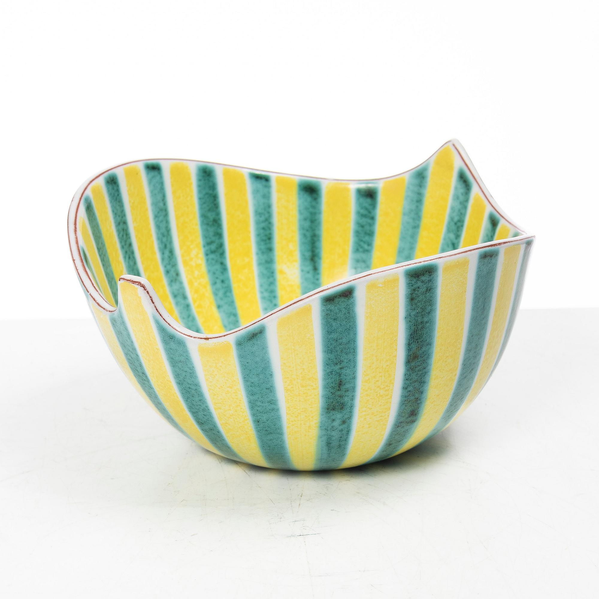 Stig Lindberg, Bowl, faience, Gustavsberg Studio.