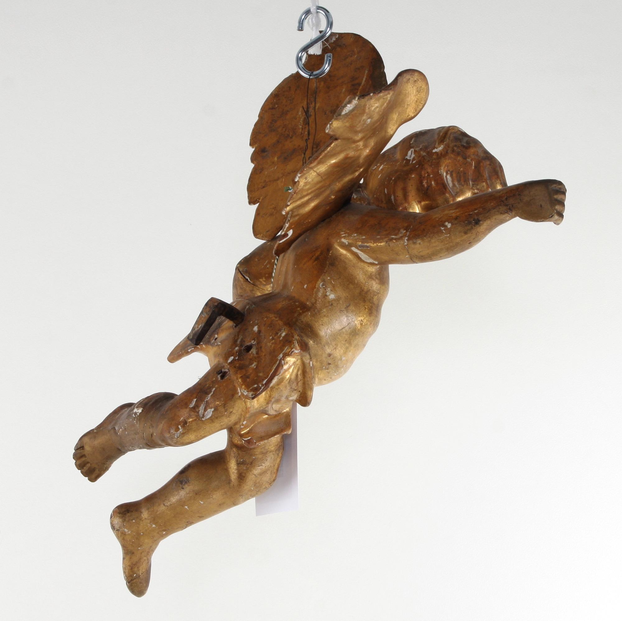 SKULPTUR/ÄNGEL, 1700-tal. Enligt uppgift inköpt 1939 i Rom.