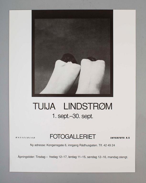 TUIJA LINDSTRÖM, Utställningsaffischer 3 st, offset.