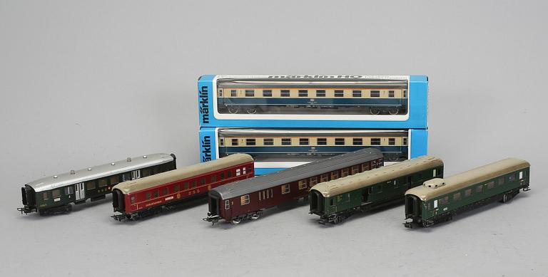 VAGNAR, 7 stycken, Märklin, skala H0.