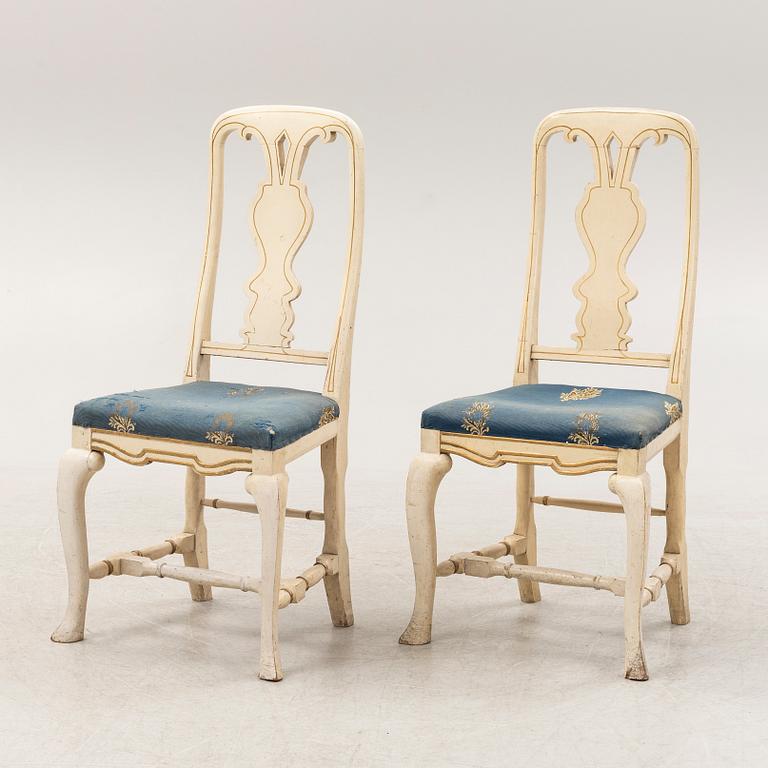 Stolar, ett par, senbarock, 1700-tal.