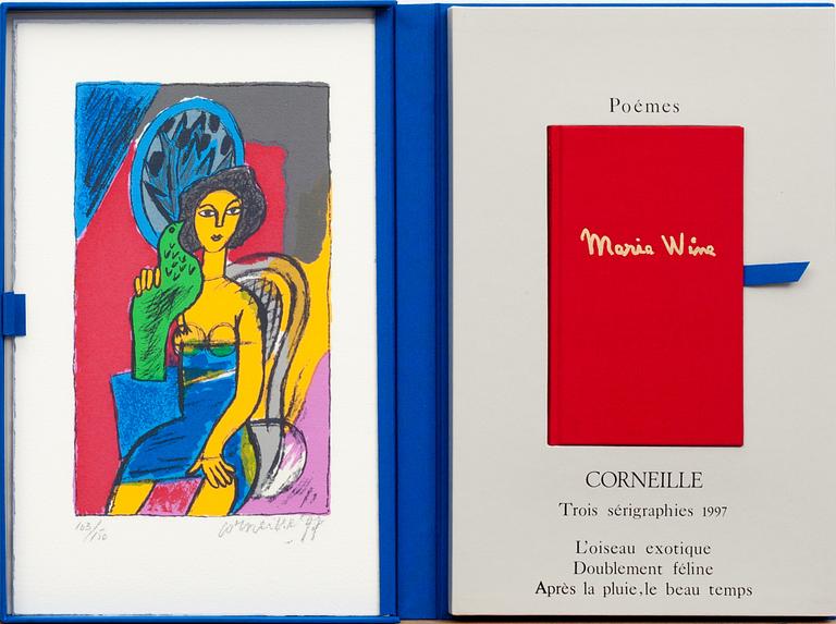 BEVERLOO CORNEILLE, album med tre färgserigrafier samt bok, signerade och numrerade 103/150.
