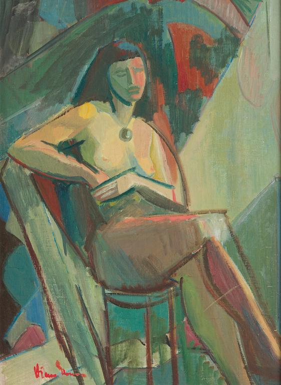 Vieno Elomaa, Sittande nakenmodell.