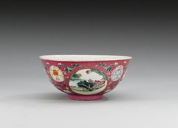SKÅL, porslin. Sen Qing dynasti (1644-1912).