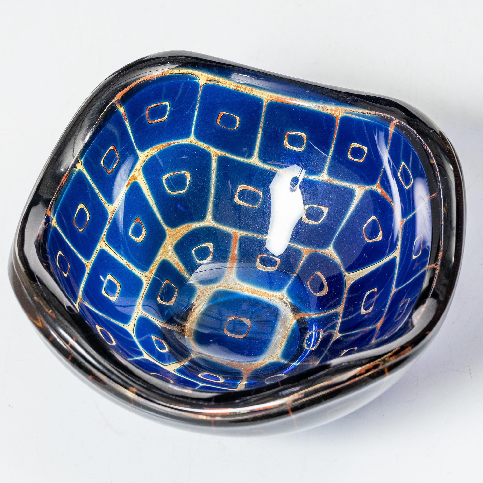 Sven Palmqvist, a Ravenna bowl, Orrefors Sweden 1961.