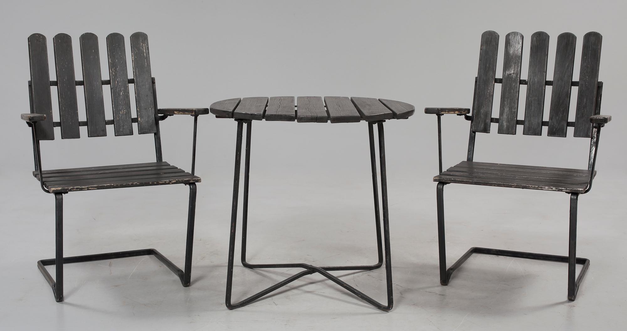 TRÄDGÅRDSGRUPP, 3 delar, "A2" samt "6A", Grythyttan, 1900-talets mitt.