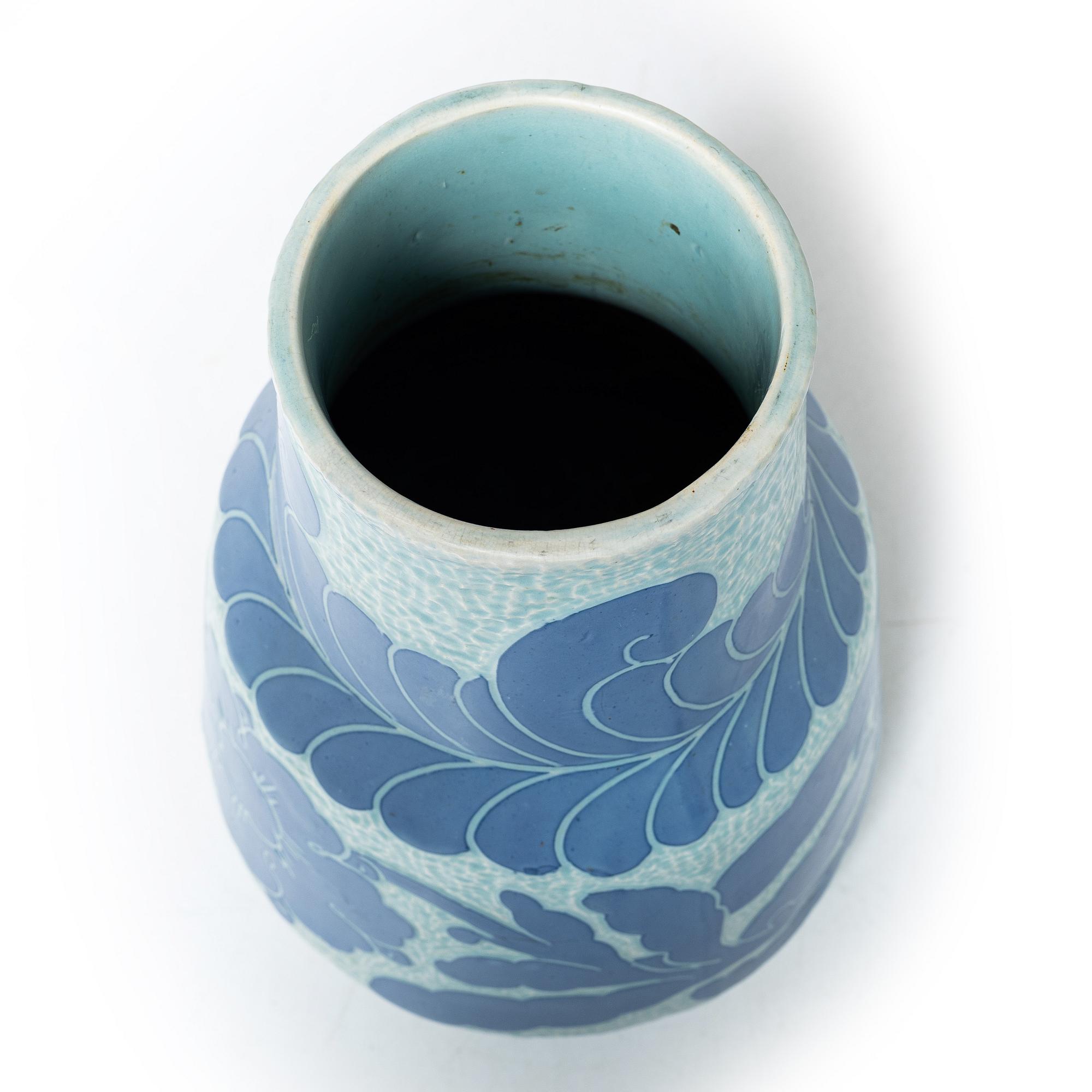 Josef Ekberg, a creamware vase, Gustavsberg 1920.