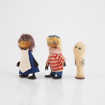 Atelier Fauni, Moomin figures, 3 pcs, Atelier Fauni, Finland, 1950s/60s.