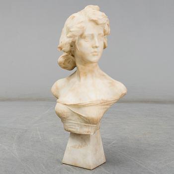 EMILIO FIASCHI, skulptur, alabaster, signerad E. Fiaschi.
