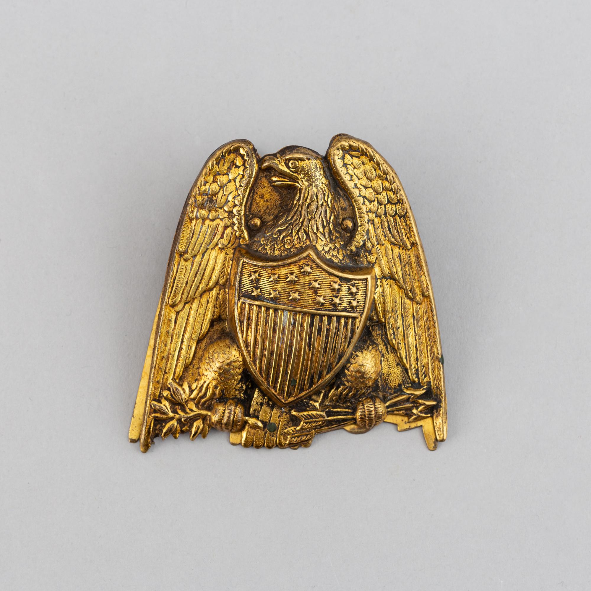 A late 19th century brass letter holder.