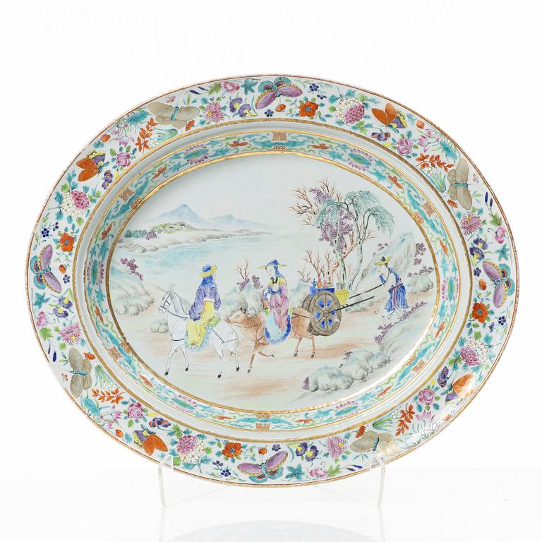 Fat, porslin Kina, Kanton, Qingdynastin, 1800-tal.