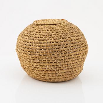 A Persian (Iranian) basket with cover, 20th century.