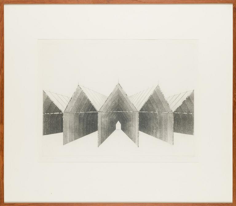 Pentti Lumikangas, akvatint och torrnål, signerad och daterad 1970, märkt epr. d'artiste.