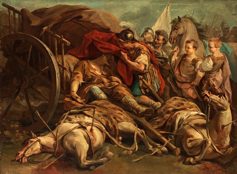 Jean Bernard Restout Hans krets, Darius död.